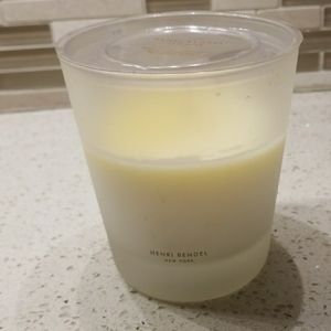 Henri Bendel VANILLA BEAN Candle Frosted Glass